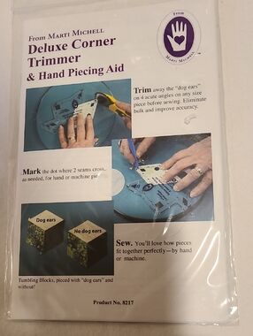 Template Quilting, Sewing Deluxe Corner Trimmer & Hand Piecing Aid 8217